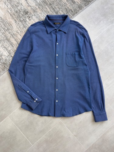 Polo loro piana blu - blu, manica
